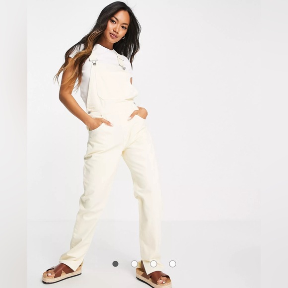 Denim - Cool Light Yellow Denim 90s Straight Leg Overall Sz 2 NEW